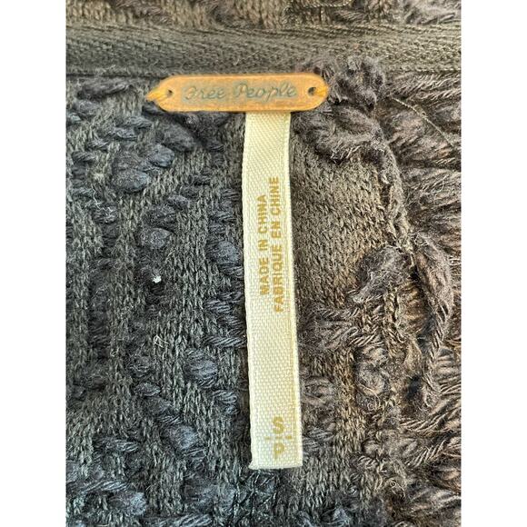 Free People Jacket Small Black Fringe Whimsygoth Festival Club Witchcore - Picture 6 of 7